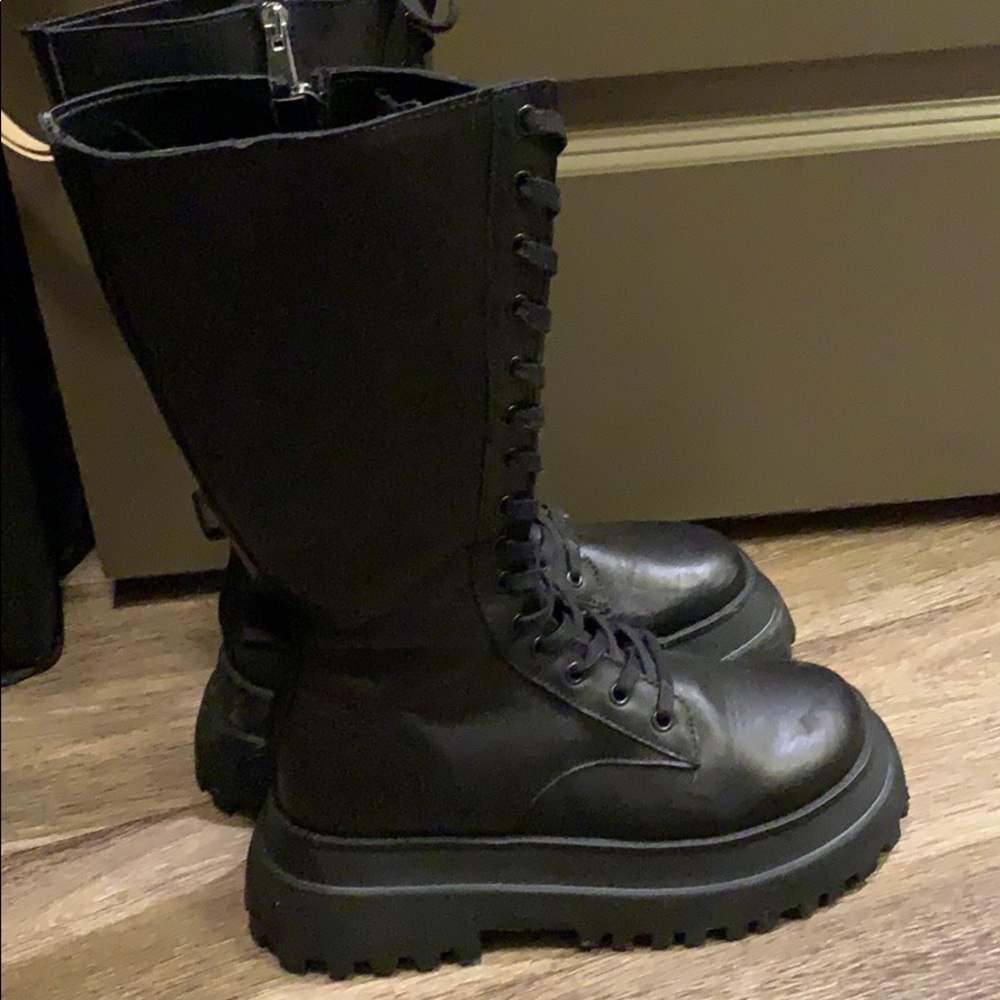 Zara Lug Sole Combat Boots